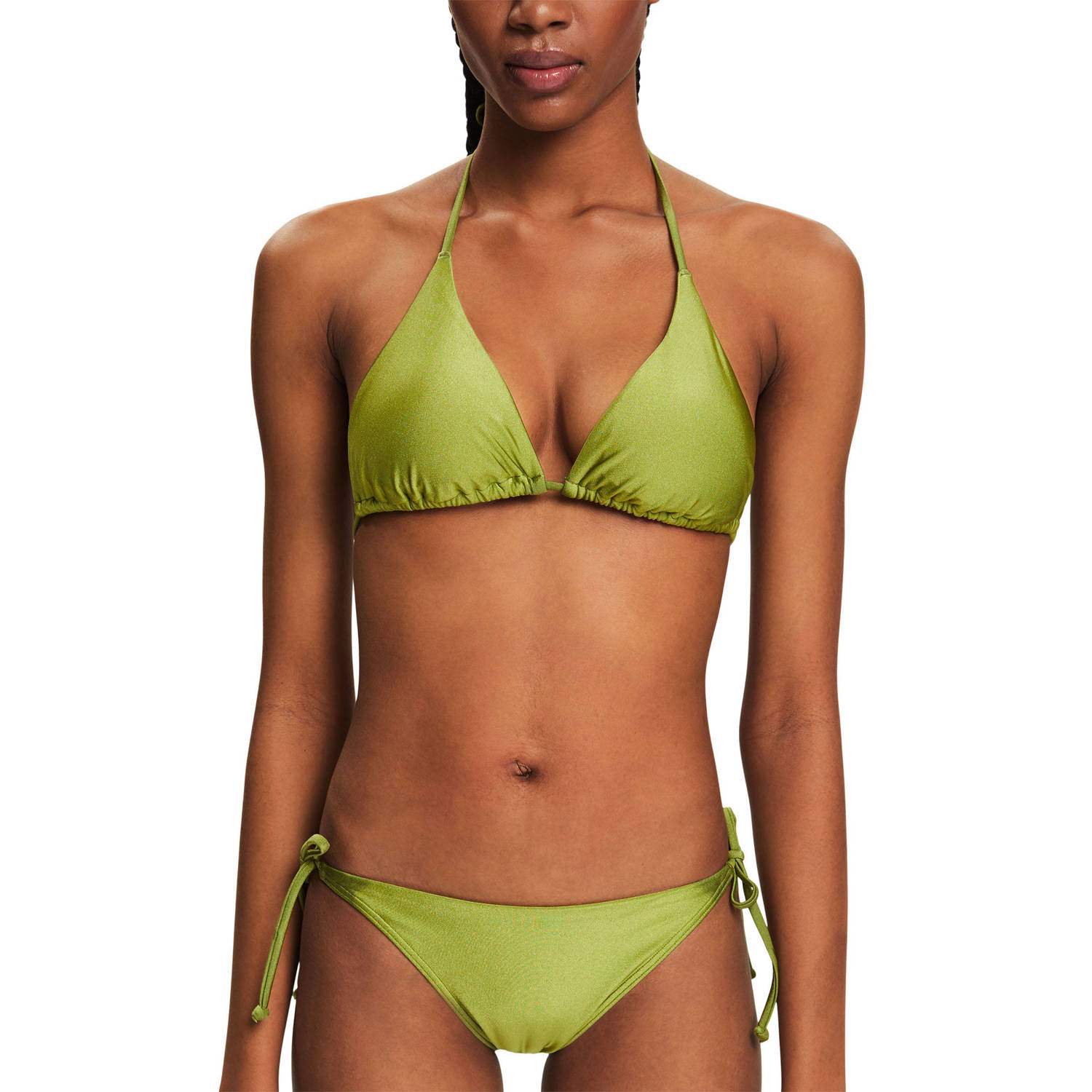 ESPRIT Women Beach voorgevormde triangel bikinitop groen