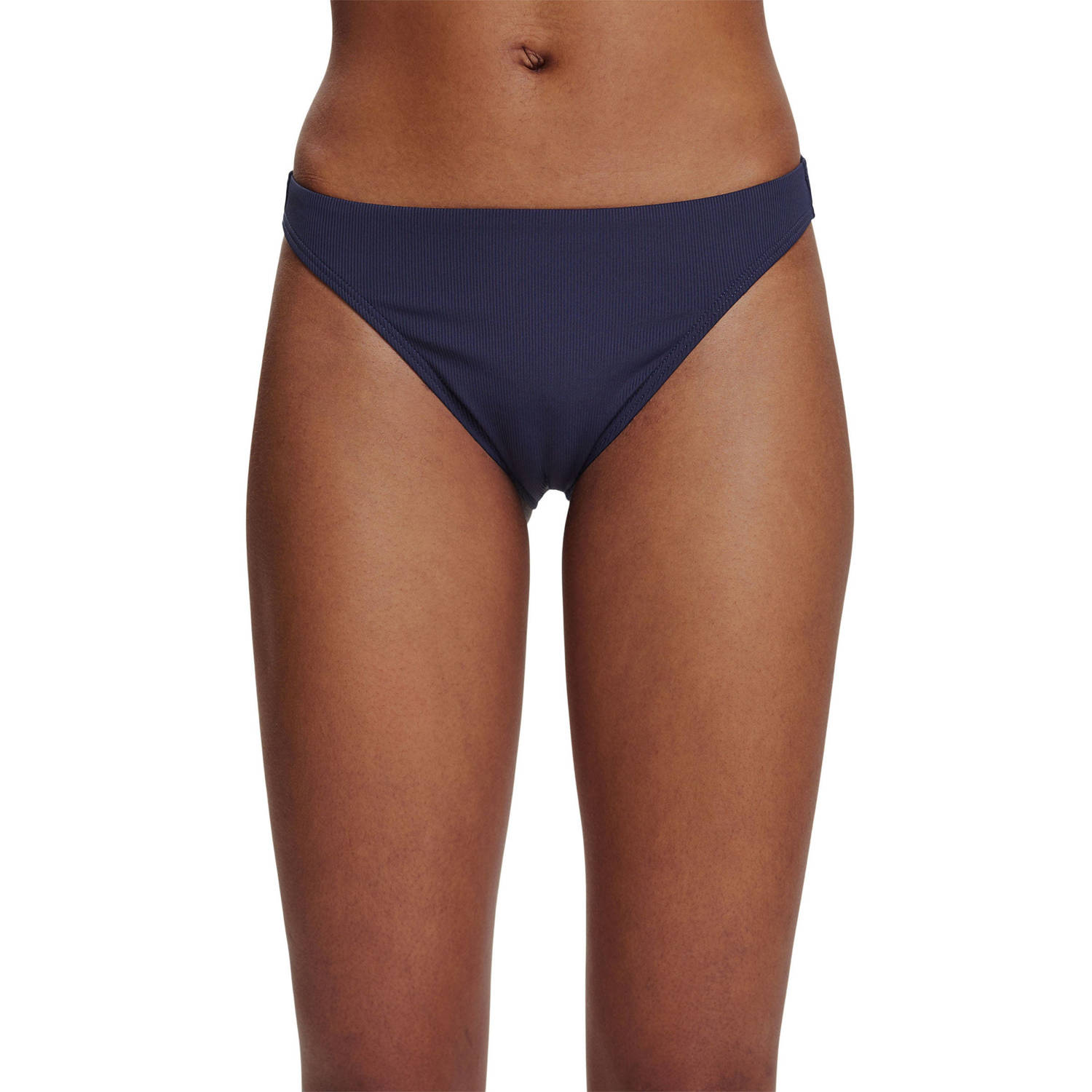 ESPRIT Women Beach bikinibroekje met ribstructuur donkerblauw