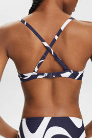thumbnail: ESPRIT Women Beach voorgevormde beugel bikinitop donkerblauw/wit