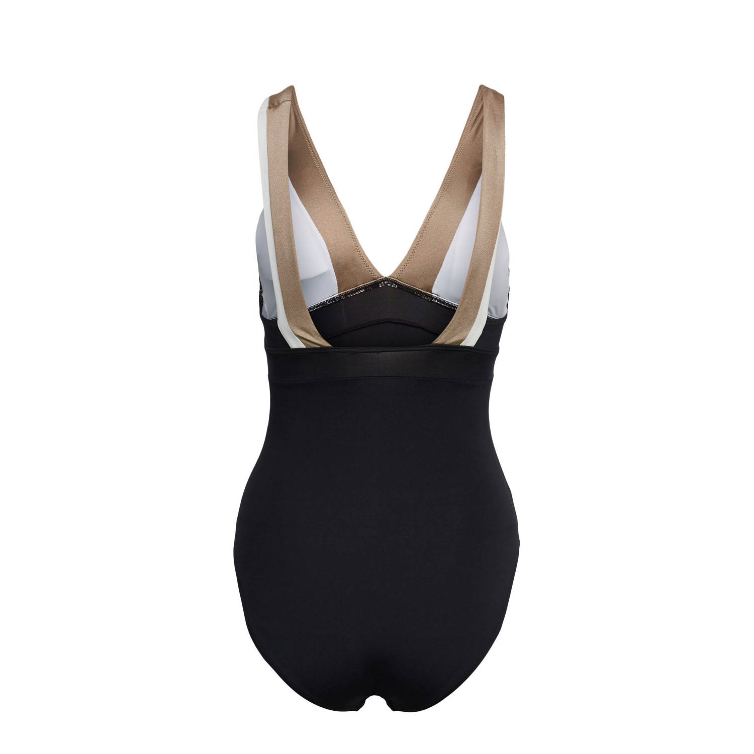 ESPRIT Women Beach badpak met beugel zwart beige wit