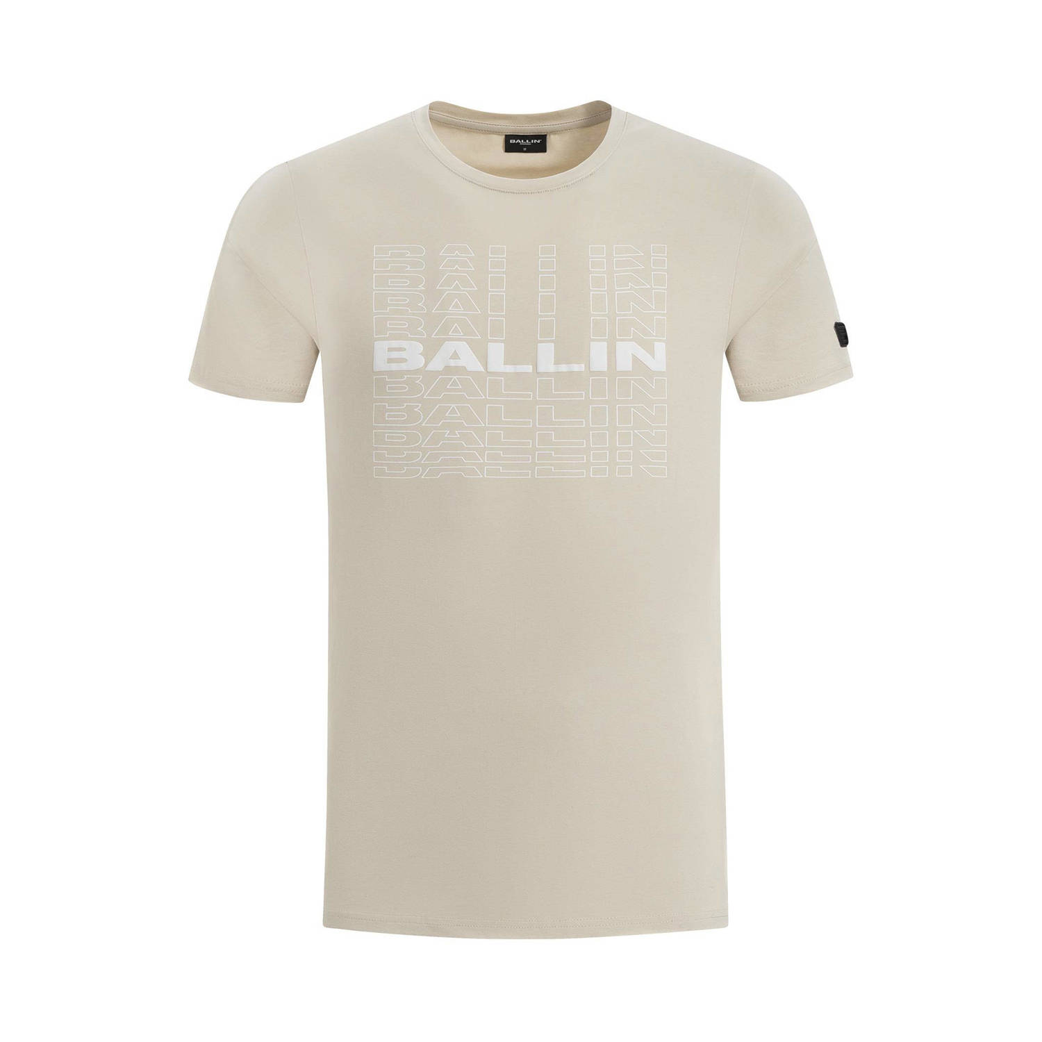 Ballin T-shirt met printopdruk sand