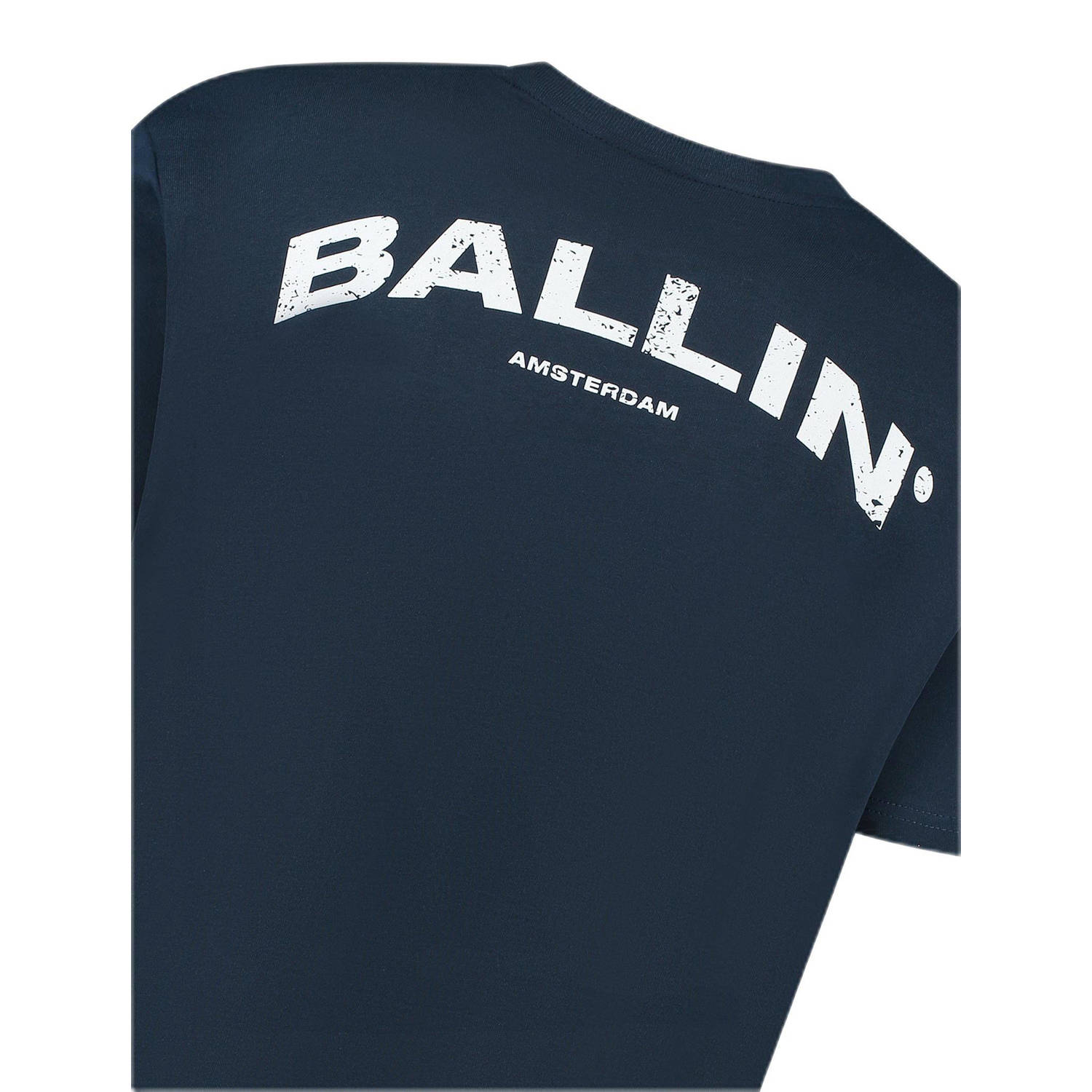 Ballin T-shirt met backprint navy