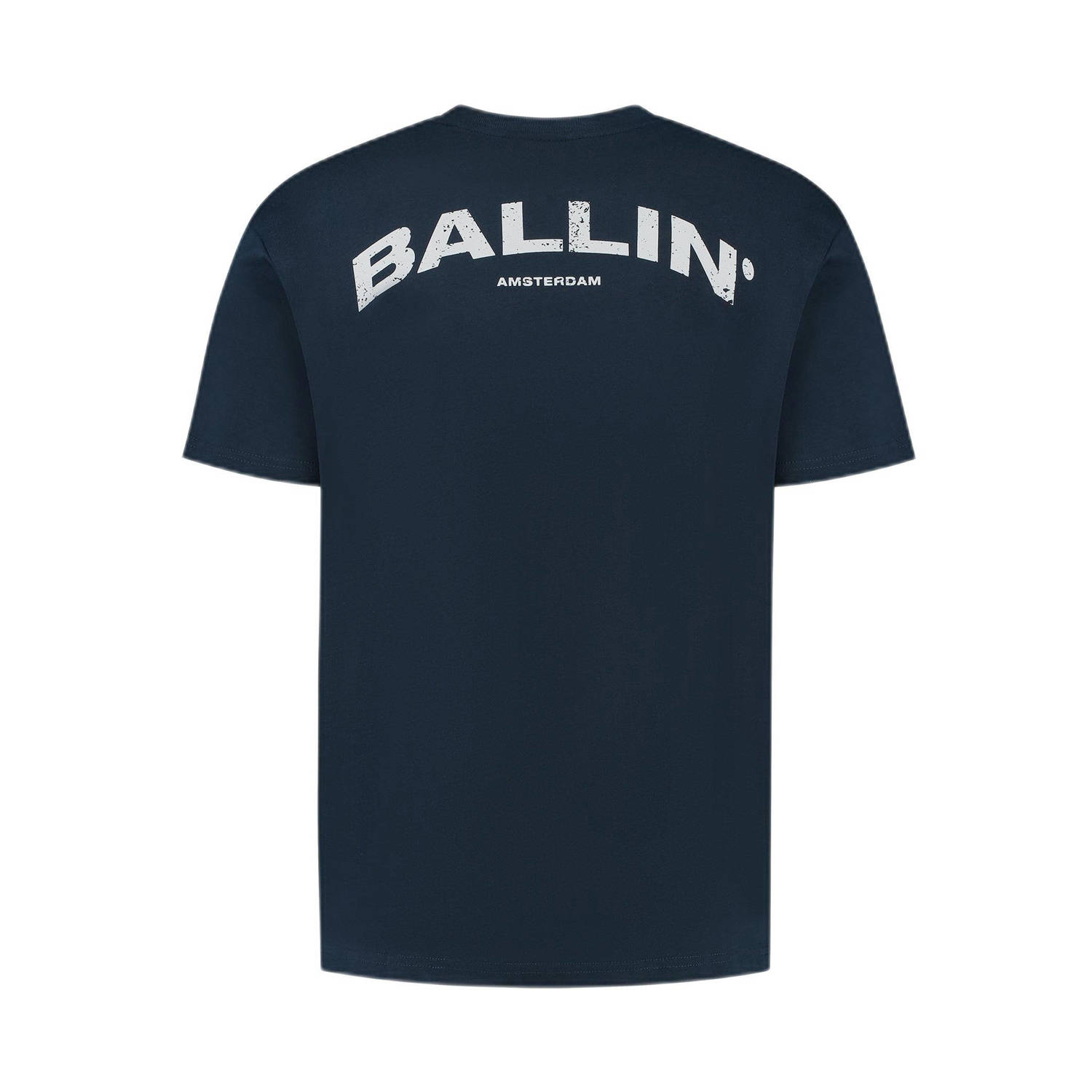 Ballin T-shirt met backprint navy