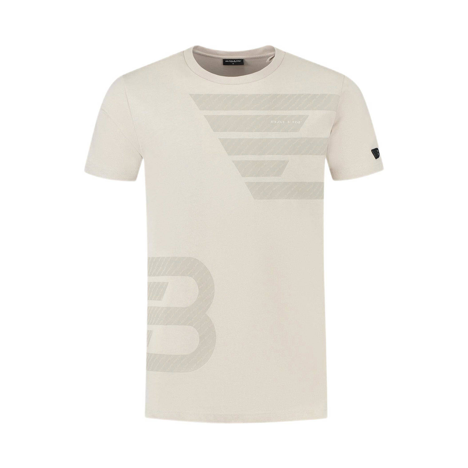 Ballin T-shirt met printopdruk sand