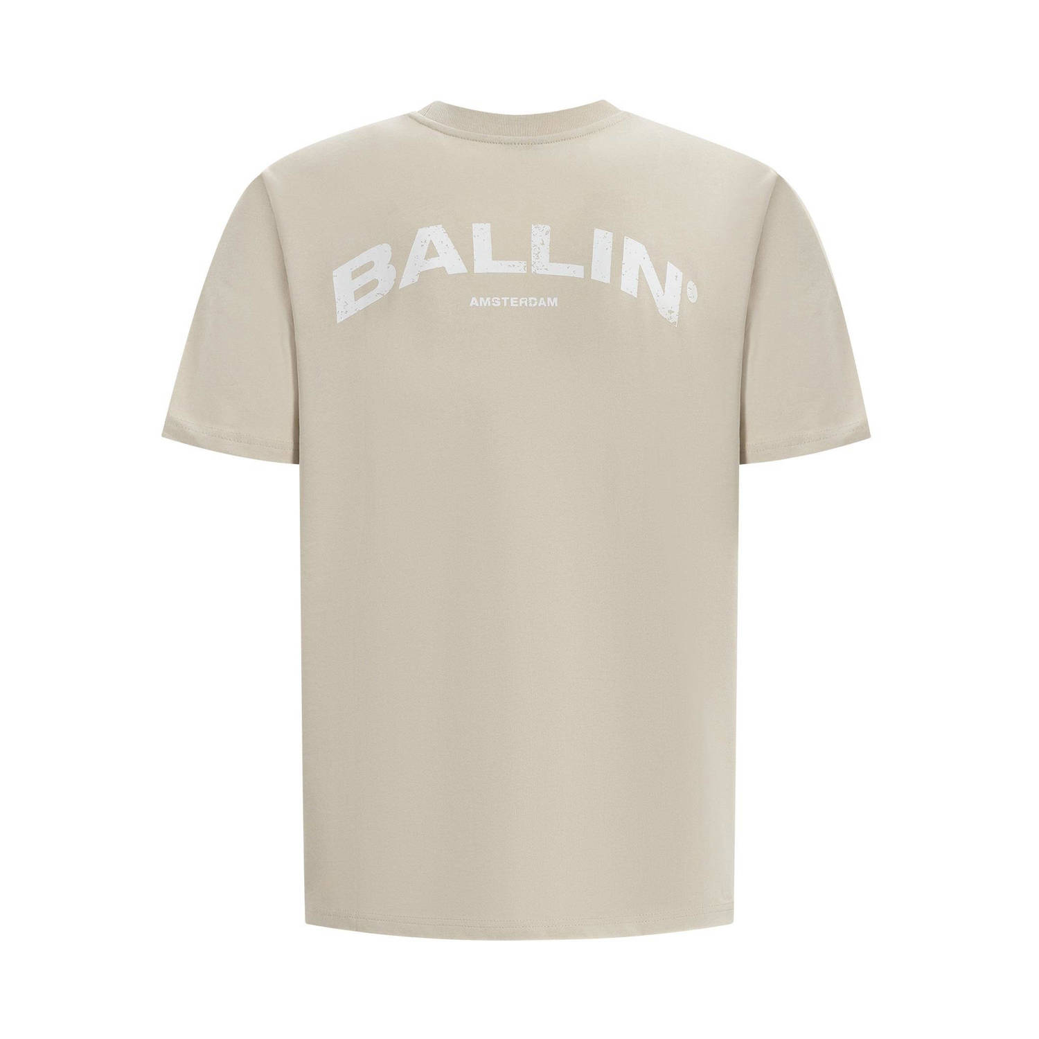 Ballin T-shirt met backprint sand