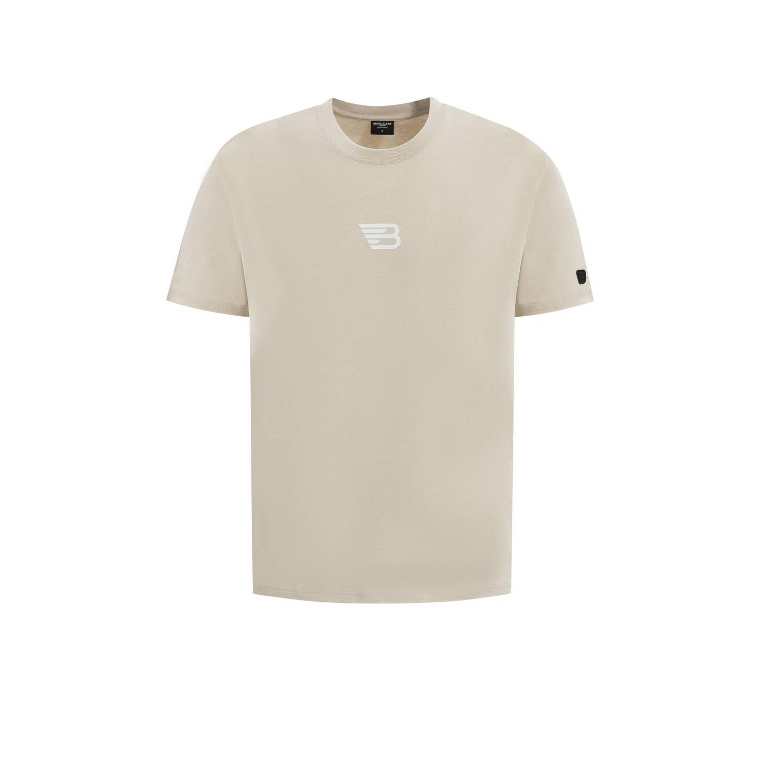 Ballin T-shirt met backprint sand