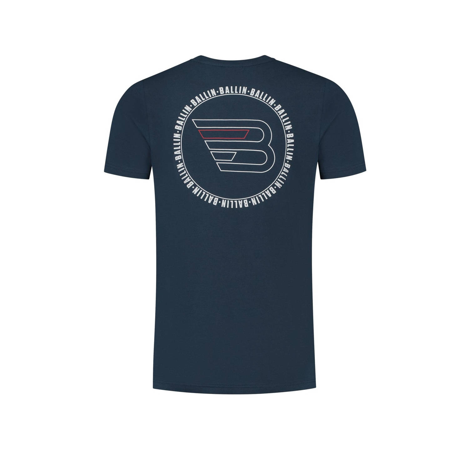 Ballin T-shirt met backprint navy