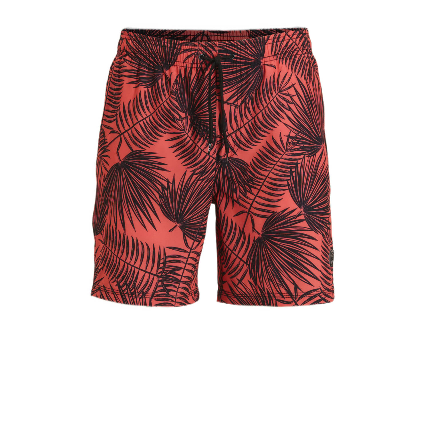 Falcon zwemshort Dray koraalrood zwart