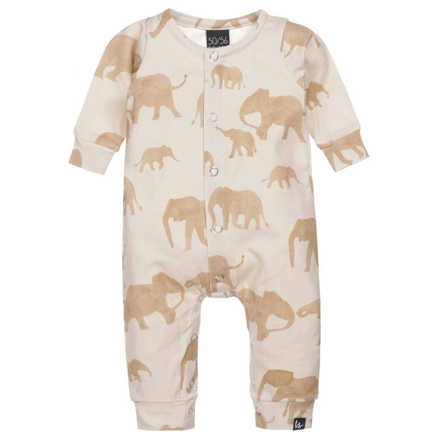 Babystyling baby boxpak met dierenprint bruin camel Jongens Katoen Ronde hals 62 68