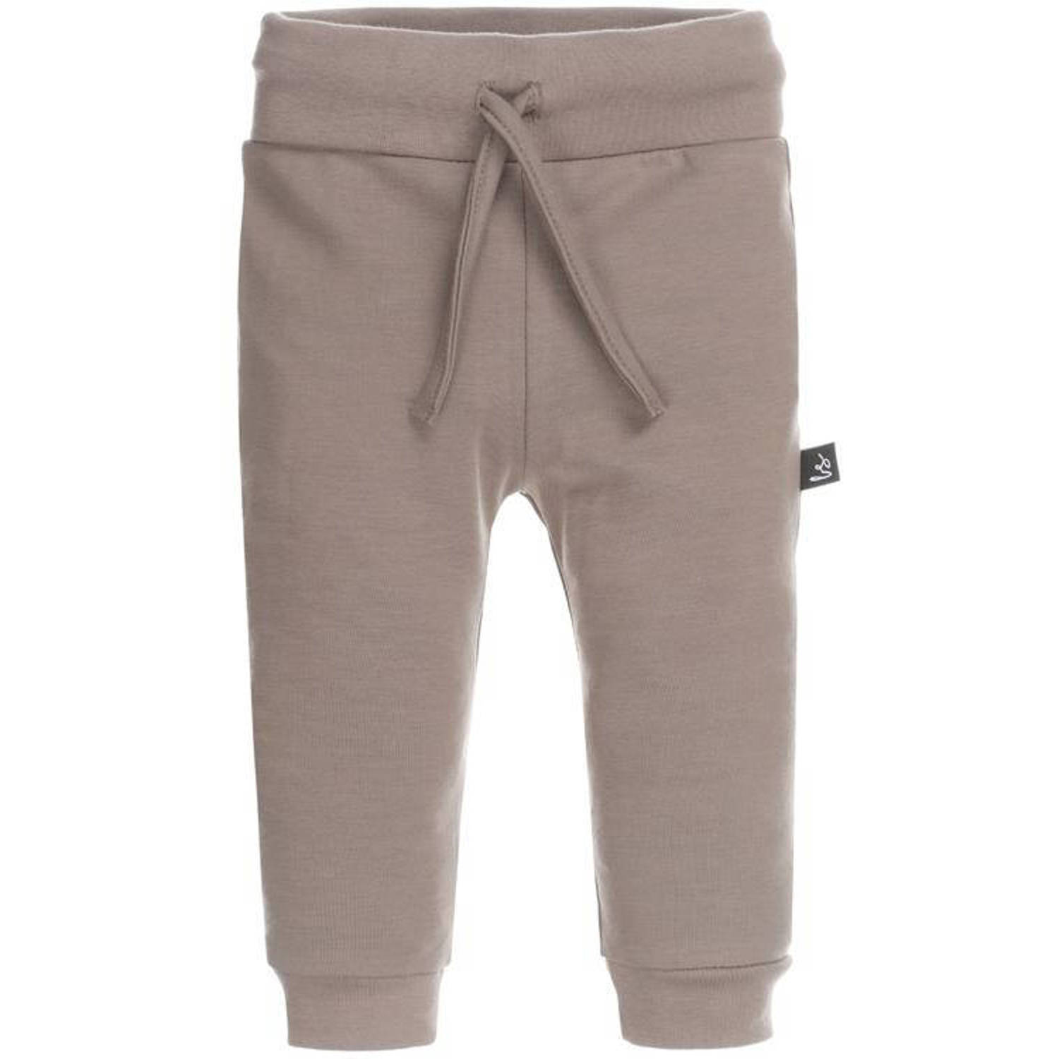 Babystyling baby regular fit broek bruin Jongens Stretchkatoen Effen 50 56