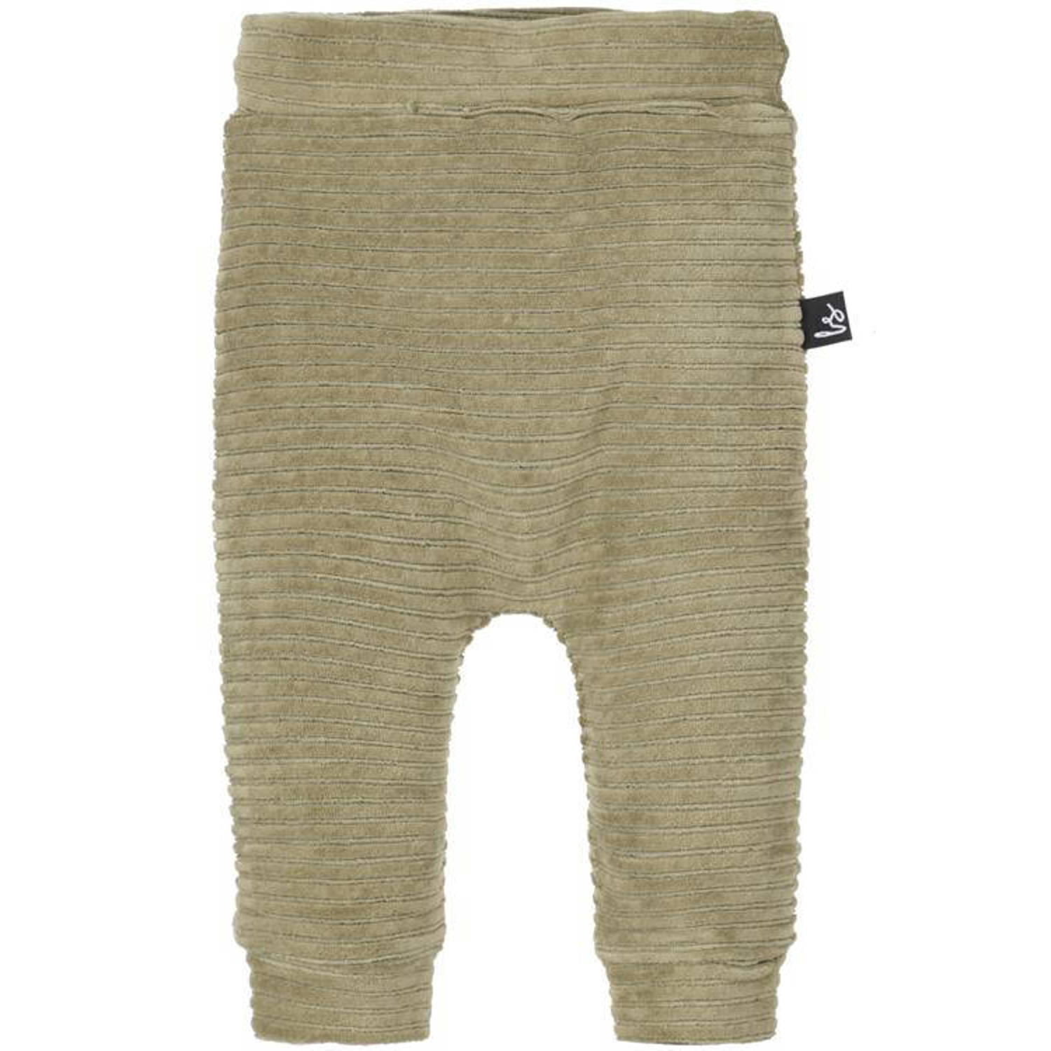 Babystyling baby regular fit broek kaki Groen Jongens Katoen Effen 50