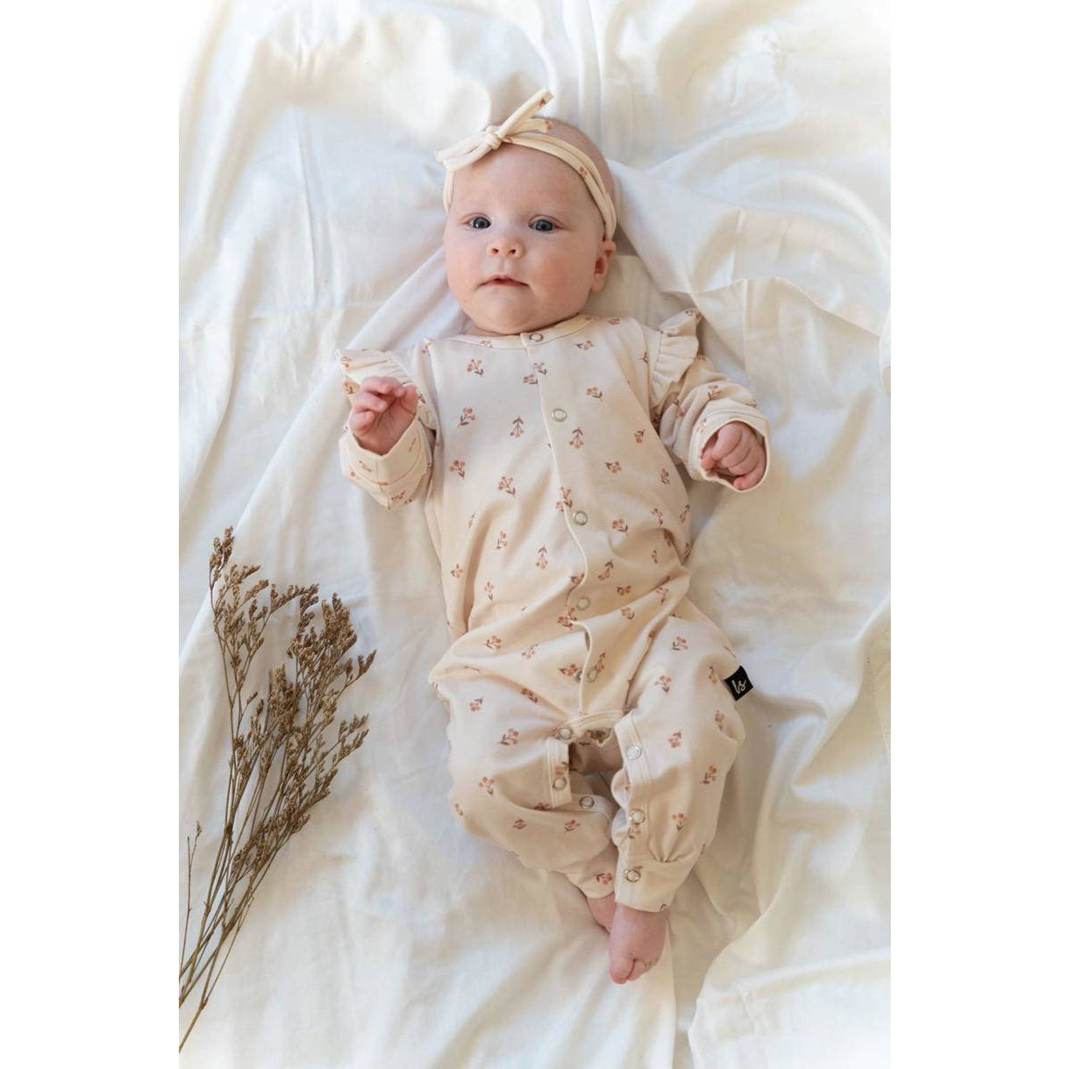 Babystyling baby gebloemd boxpak ecru beige