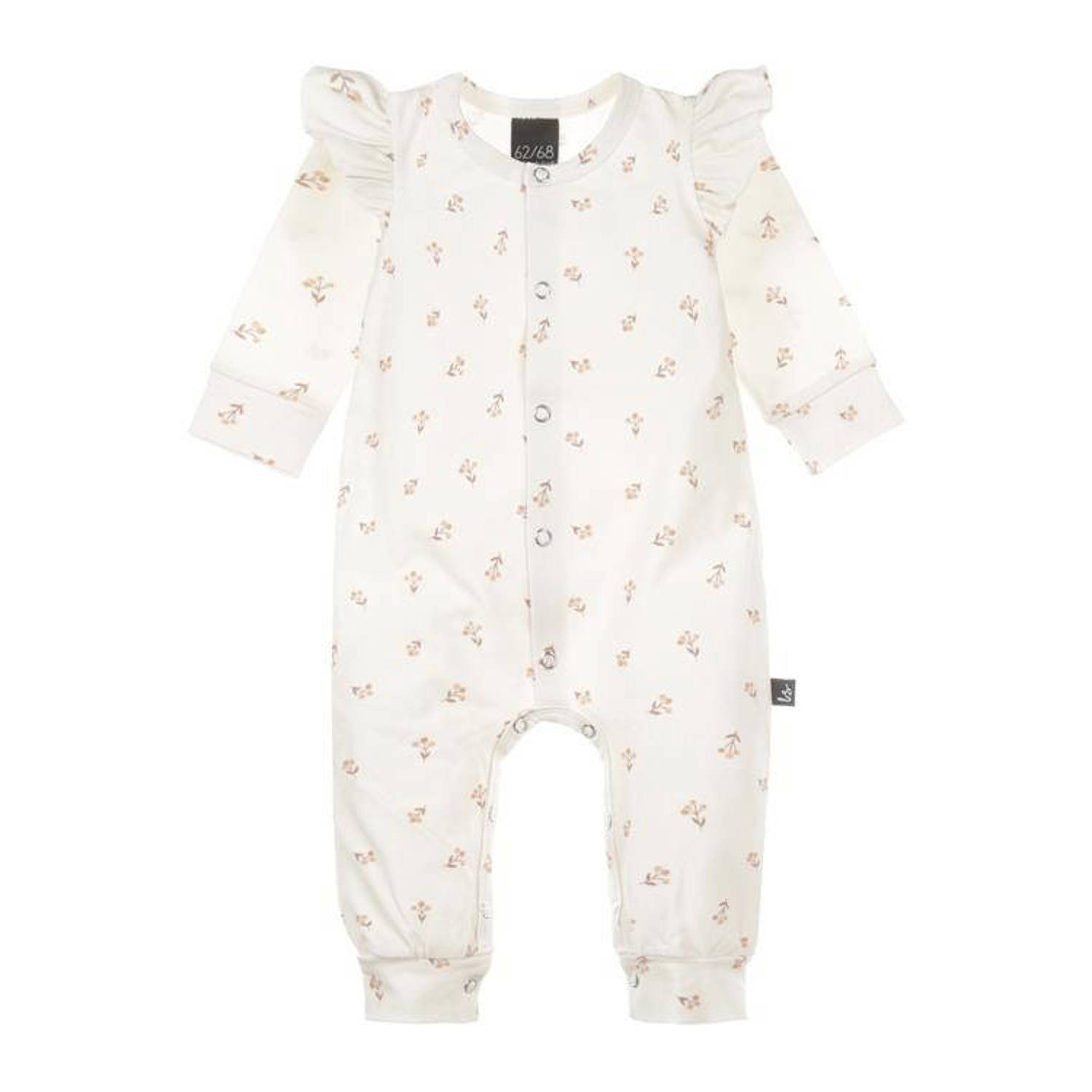 Babystyling baby gebloemd boxpak ecru beige Meisjes Katoen Ronde hals Bloemen 62 68