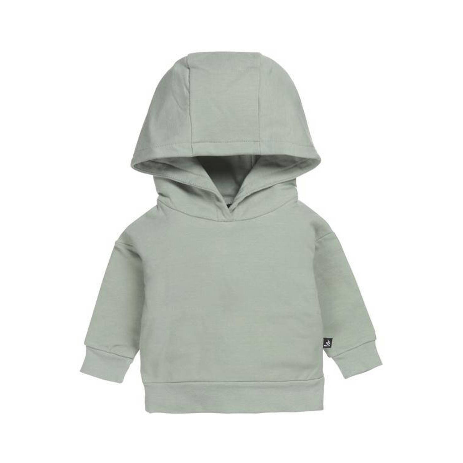 Babystyling baby hoodie lichtgroen Sweater Effen 50 56