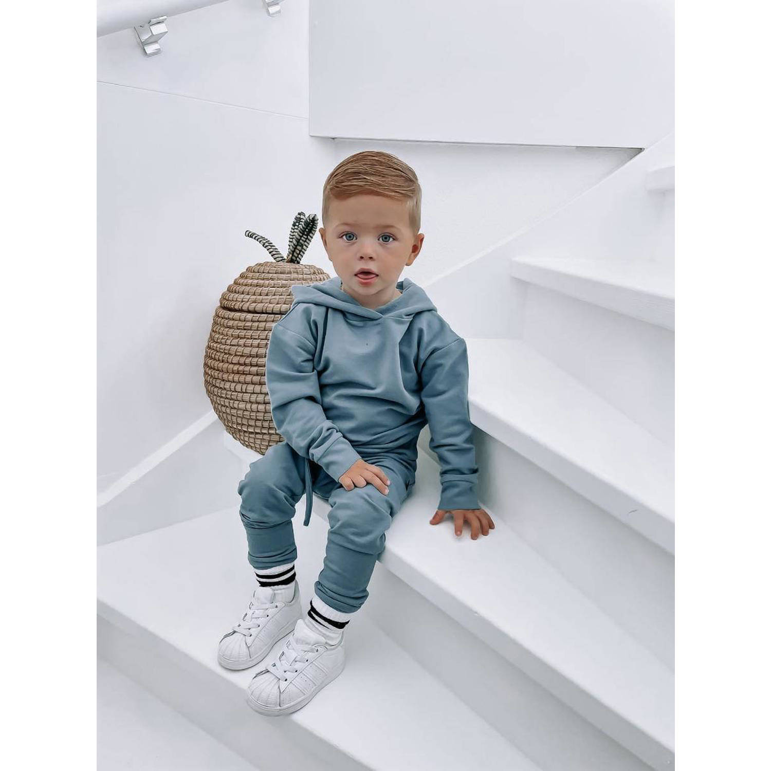 Babystyling baby regular fit broek blauw