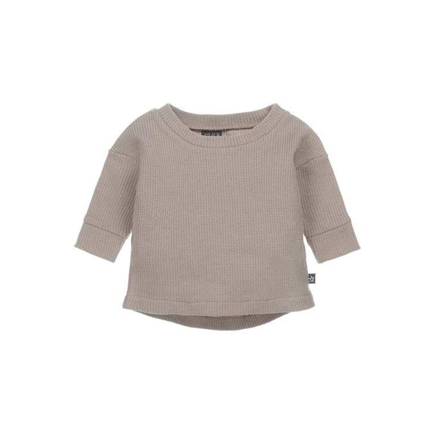Babystyling baby sweater bruin Effen 62 68 | Sweater van