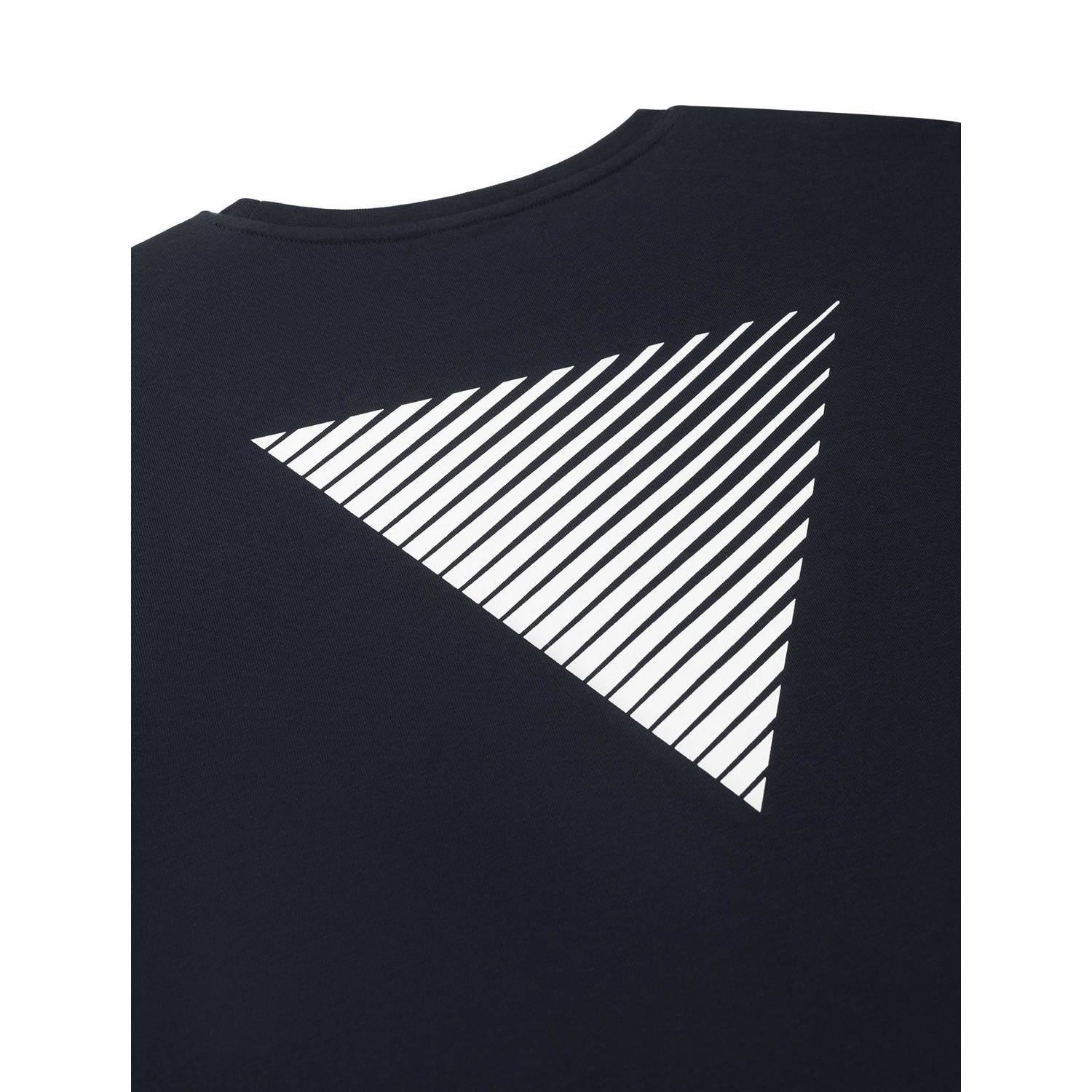 Pure Path regular fit T-shirt met backprint navy