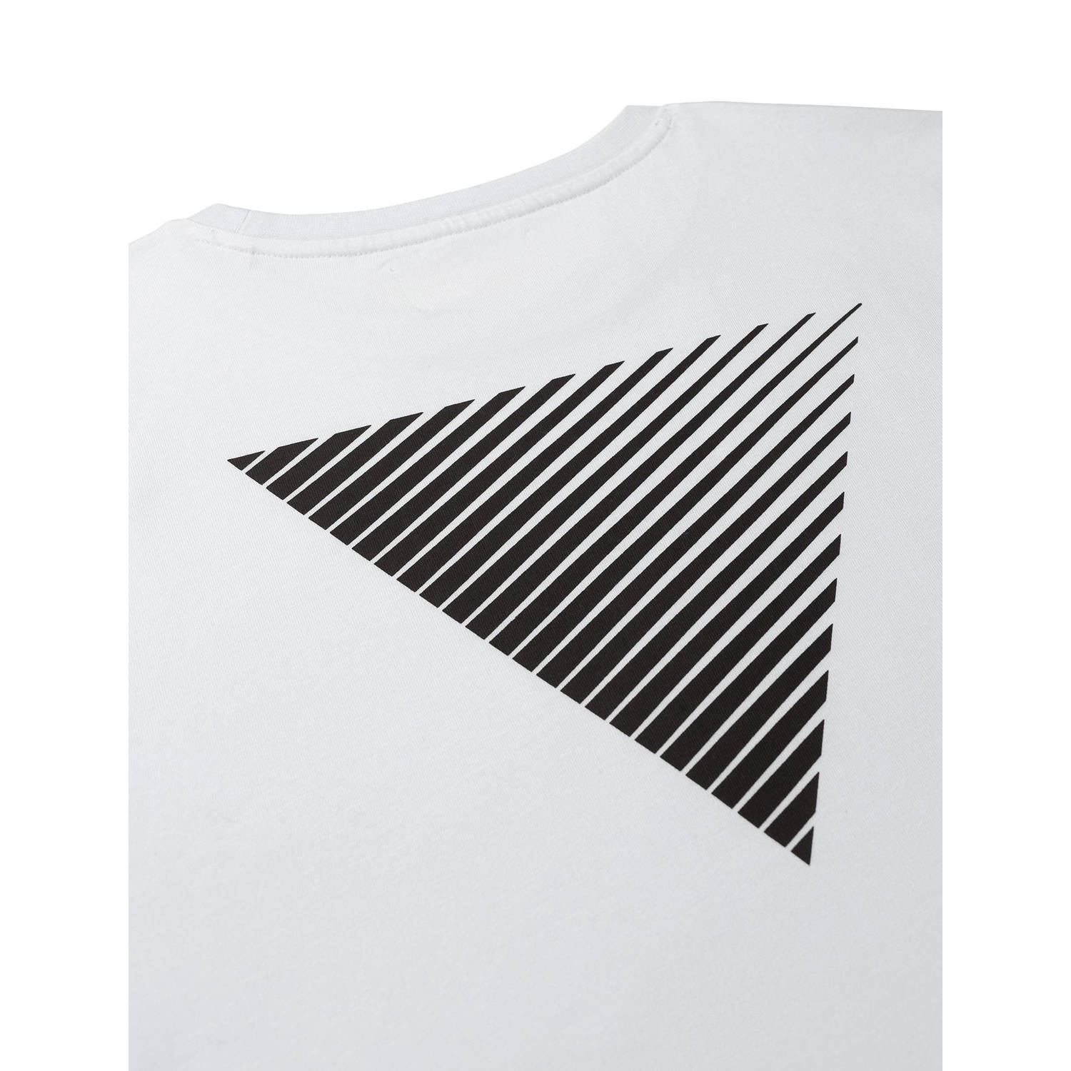 Pure Path regular fit T-shirt met backprint white