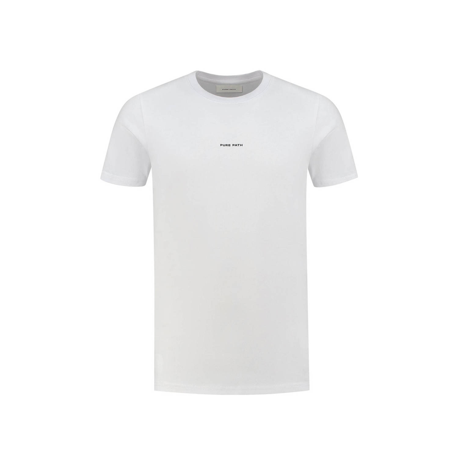 Pure Path regular fit T-shirt met backprint white