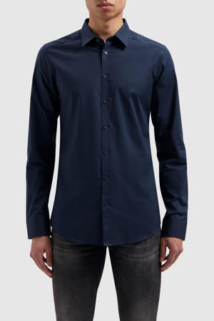 slim fit overhemd navy