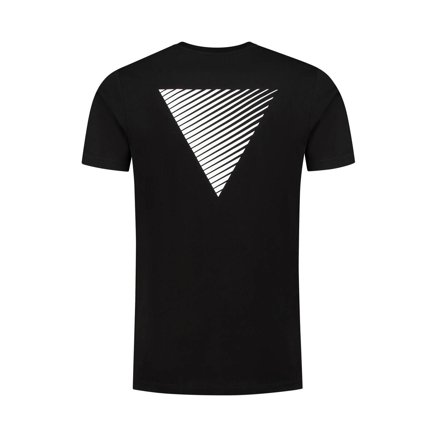 Pure Path regular fit T-shirt met backprint black