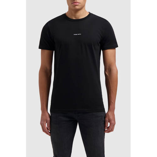 Pure Path regular fit T-shirt met backprint black afbeelding