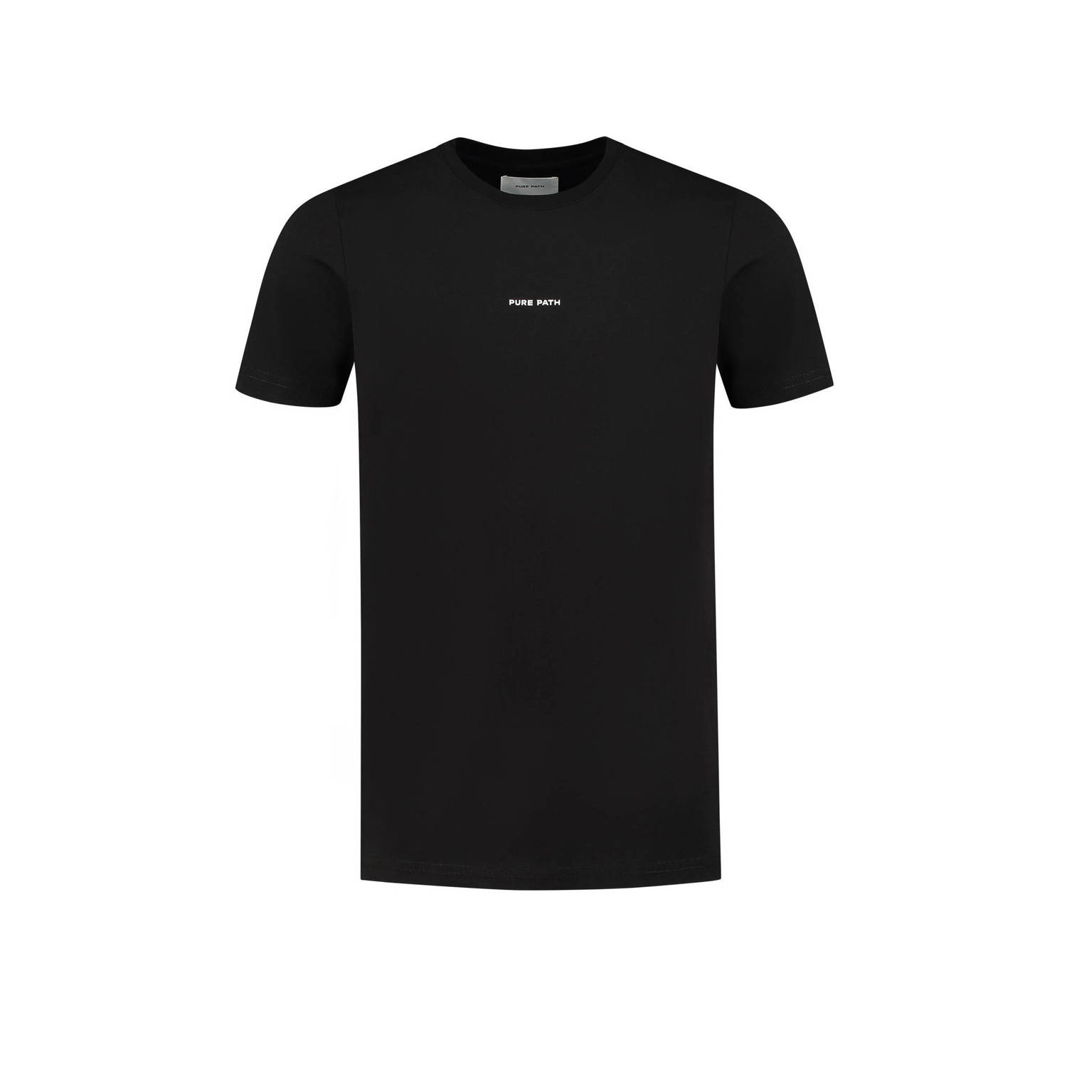 Pure Path regular fit T-shirt met backprint black