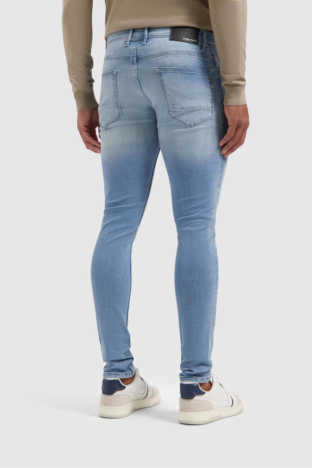 Pure Path skinny jeans Jone middenblauw