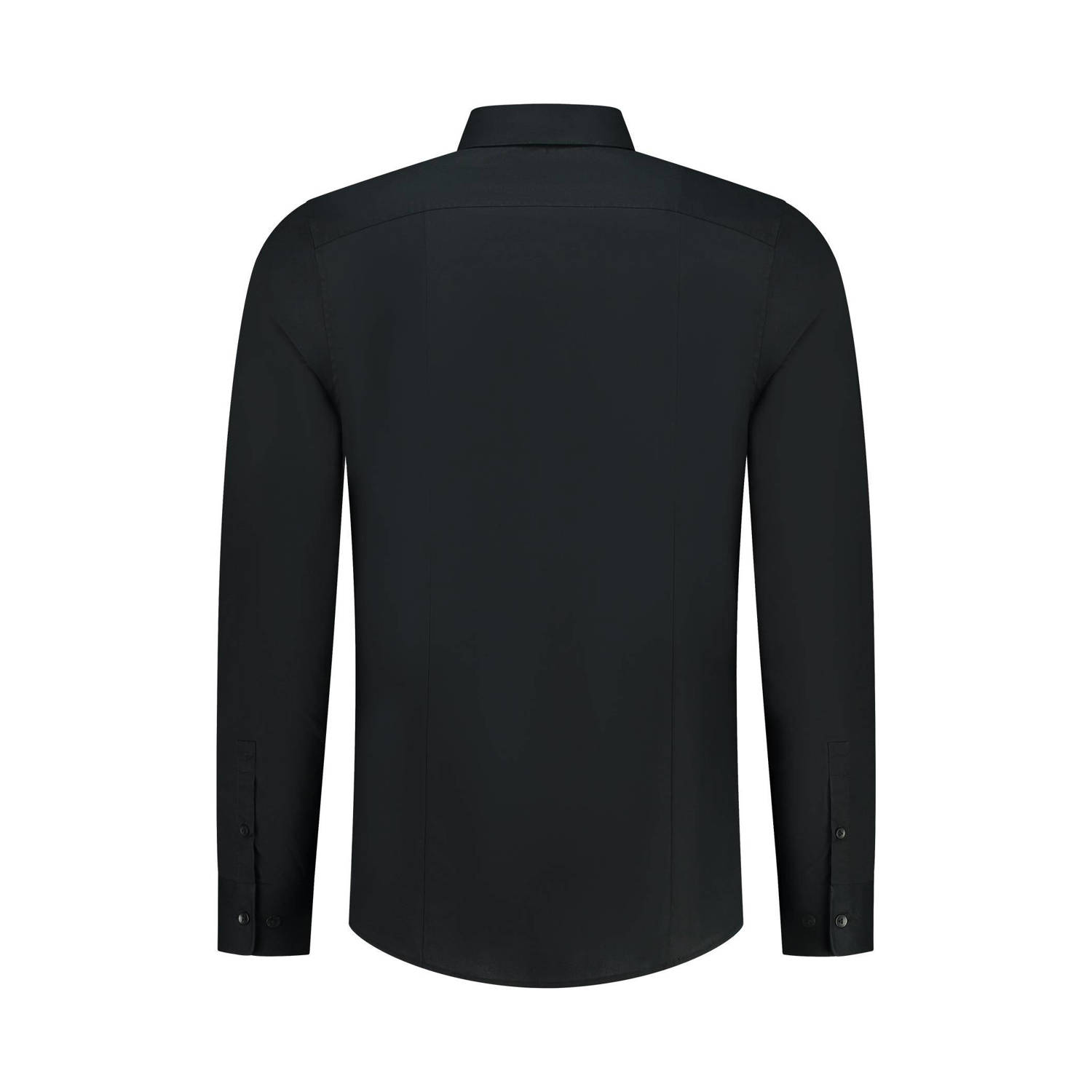 Pure Path slim fit overhemd black