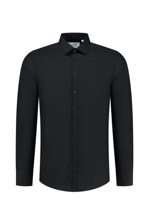 slim fit overhemd black