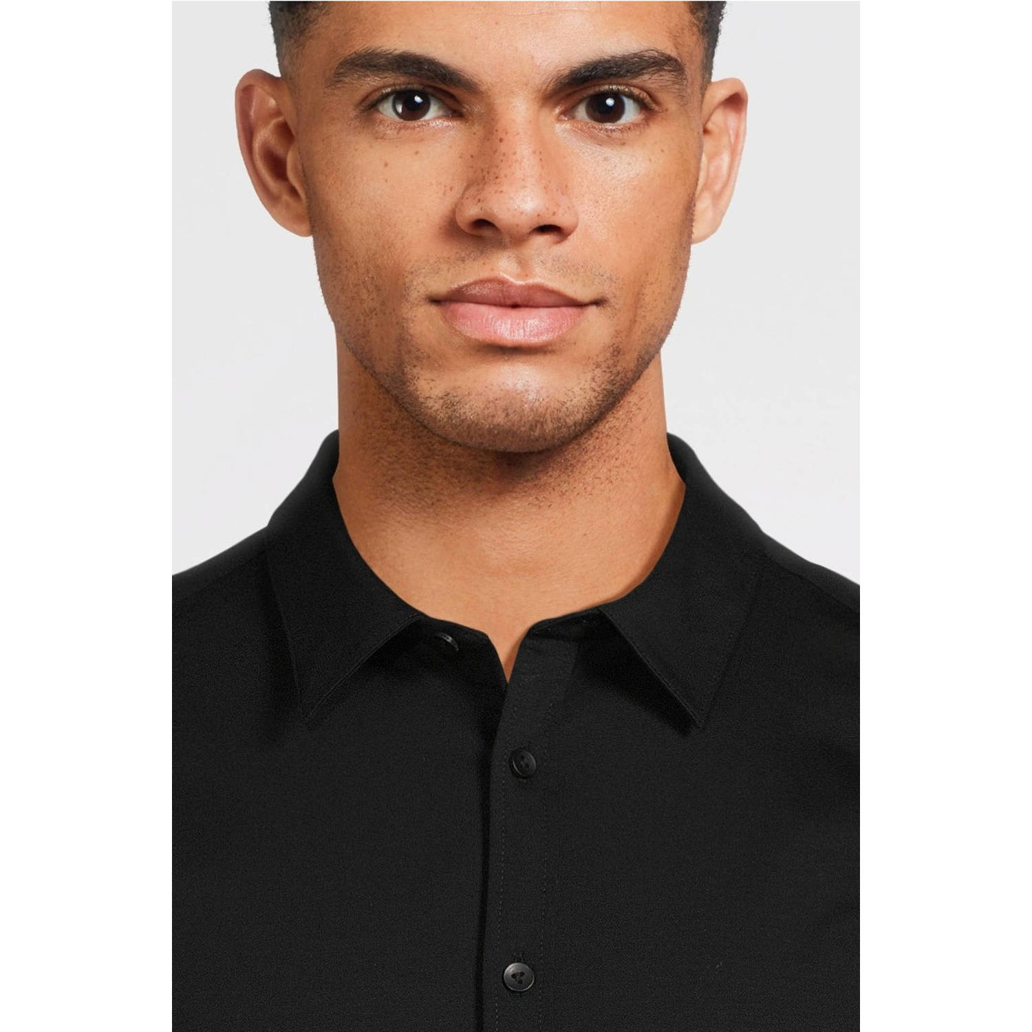 Pure Path slim fit overhemd zwart
