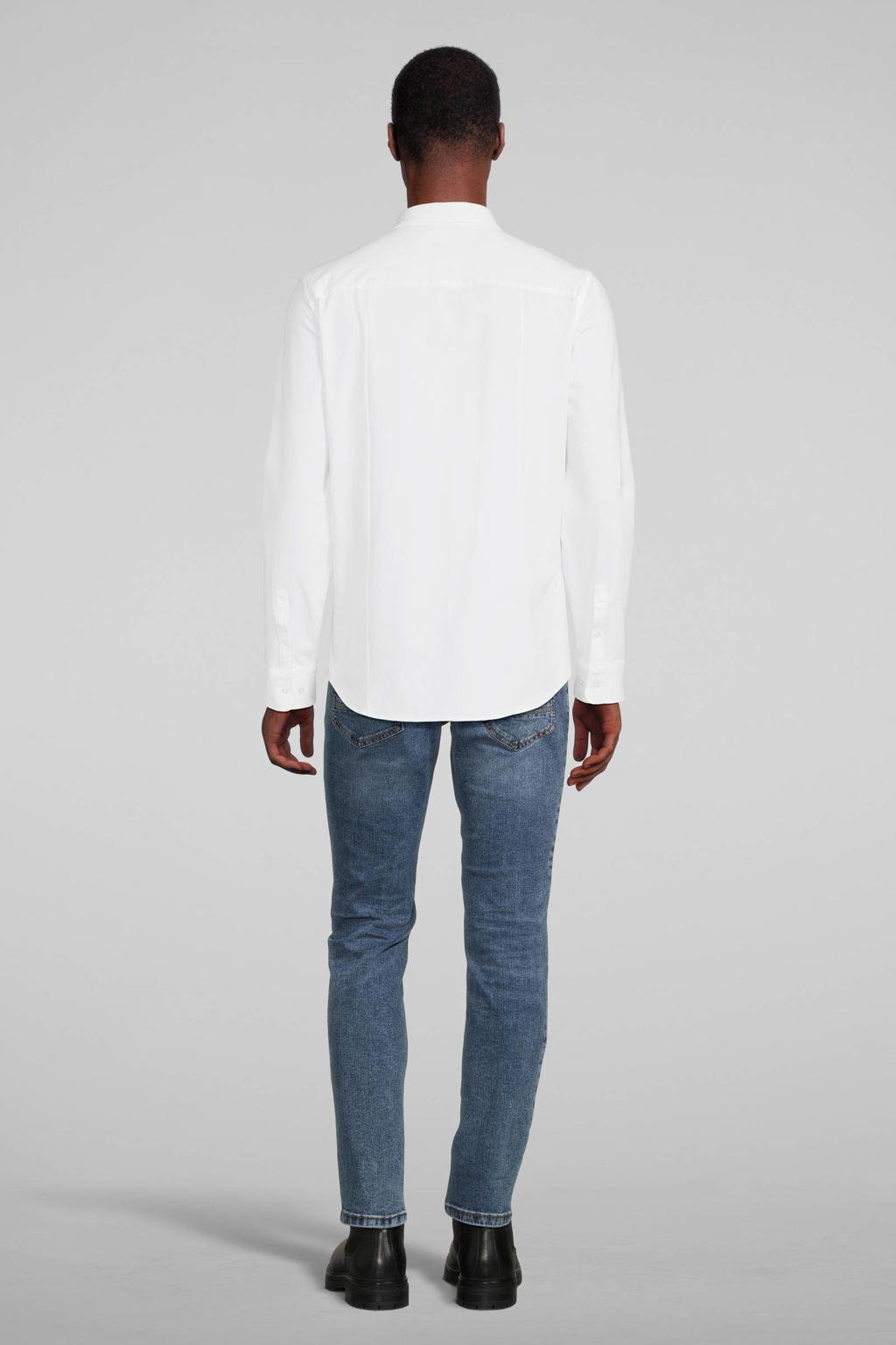 Pure Path slim fit overhemd wit | wehkamp