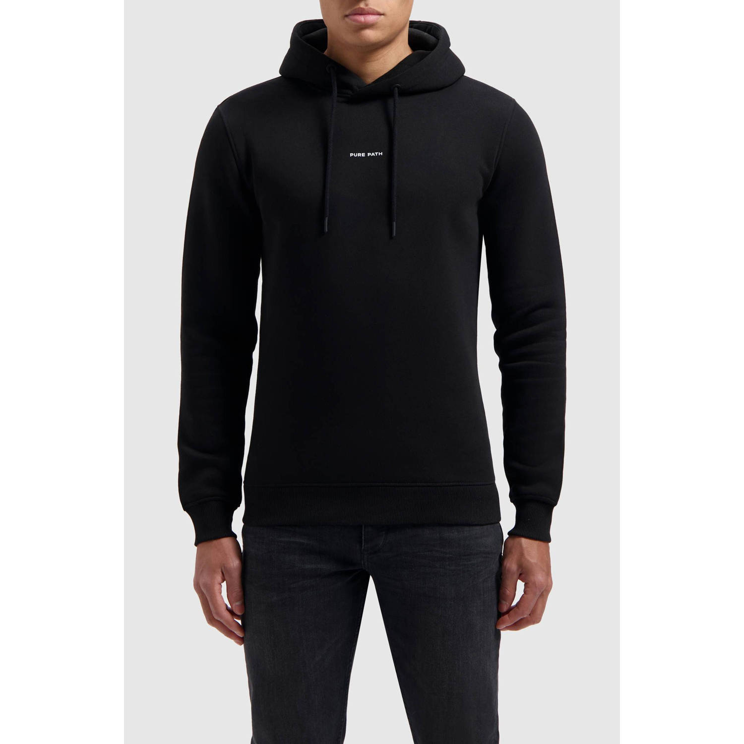 PURE PATH Heren Truien & Vesten Essential Logo Hoodie Zwart