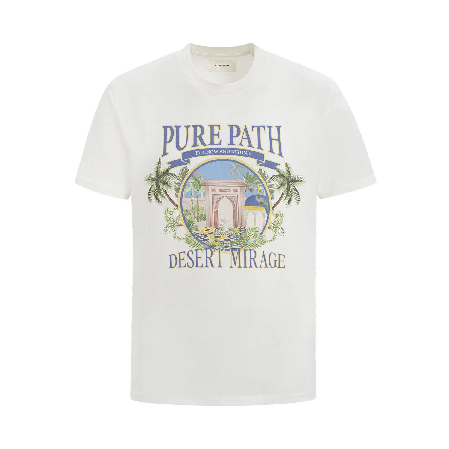 Pure Path T-shirt met Korte Mouw en Voorkant Print White Heren