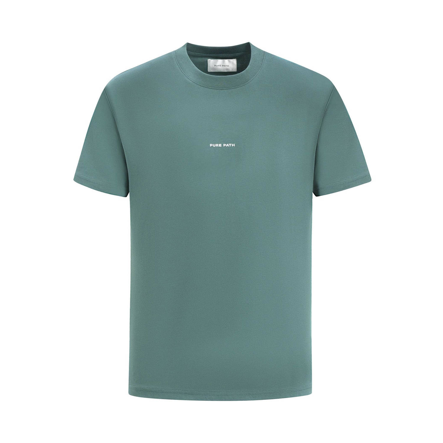 Pure Path Bedrukt T-shirt met korte mouwen Green Heren