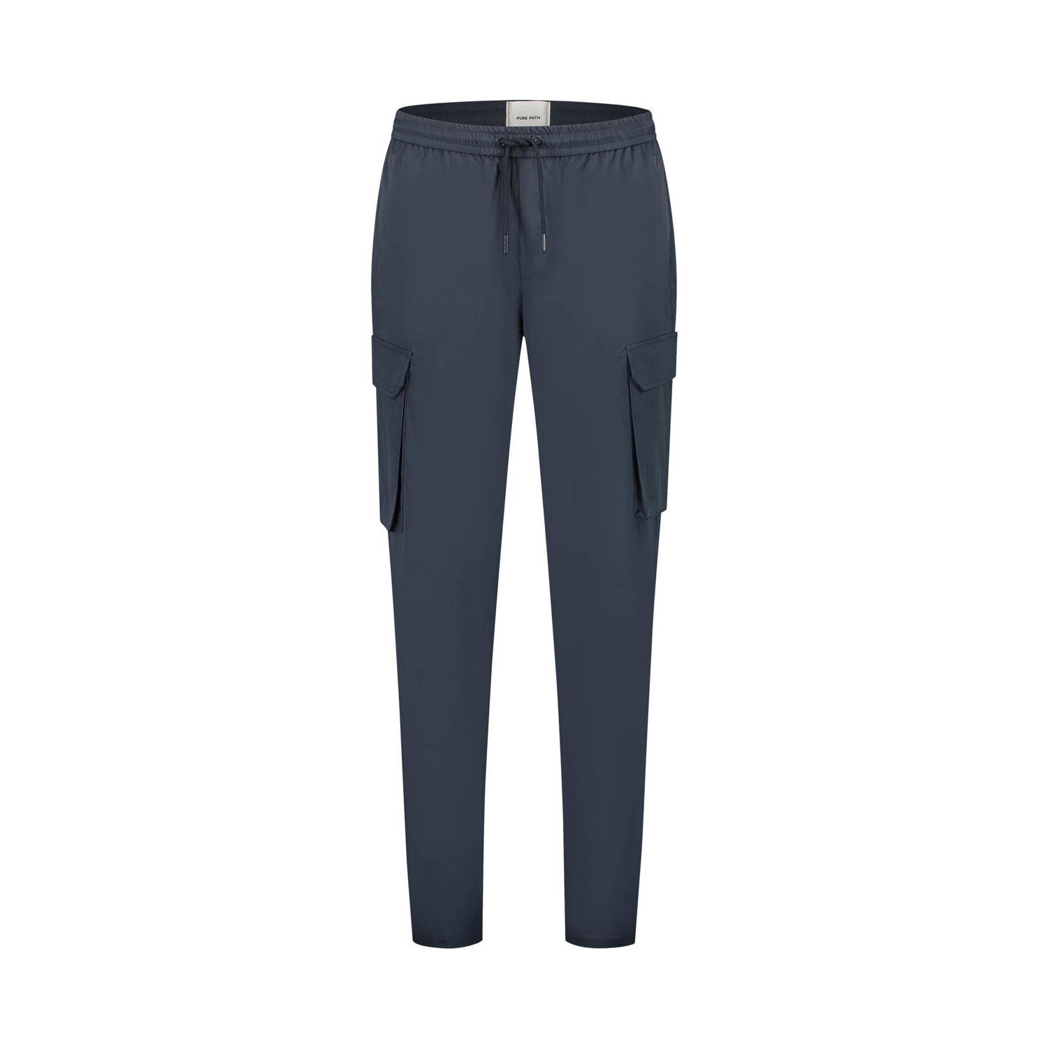 PURE PATH Heren Broeken Cargo Pants With Cords Donkerblauw