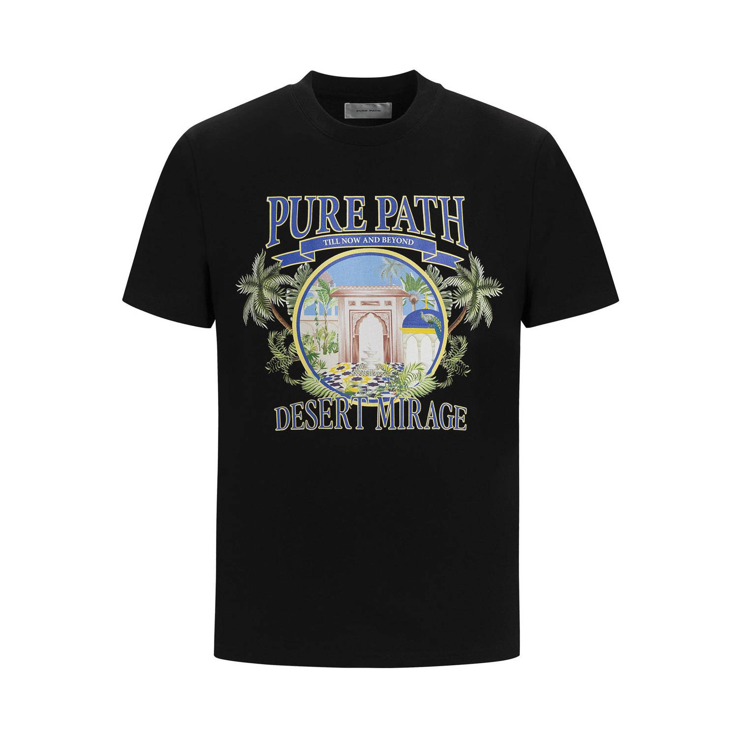 Pure Path T-shirt met Korte Mouw en Voorkant Print Black Heren