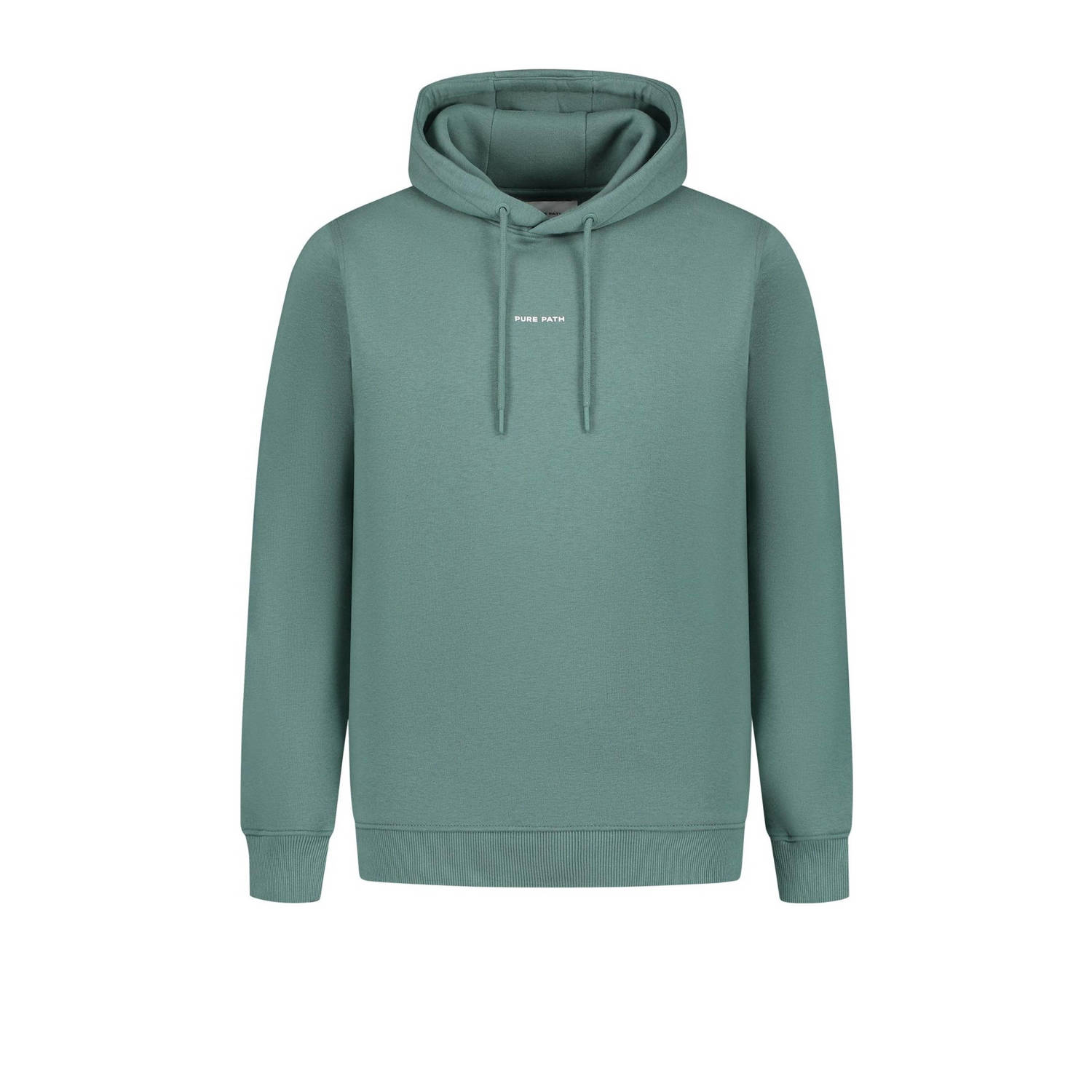 Pure Path hoodie met backprint faded green