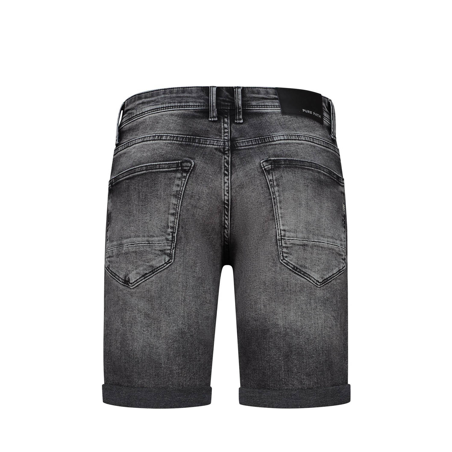 Pure Path skinny short Steve denim dark grey