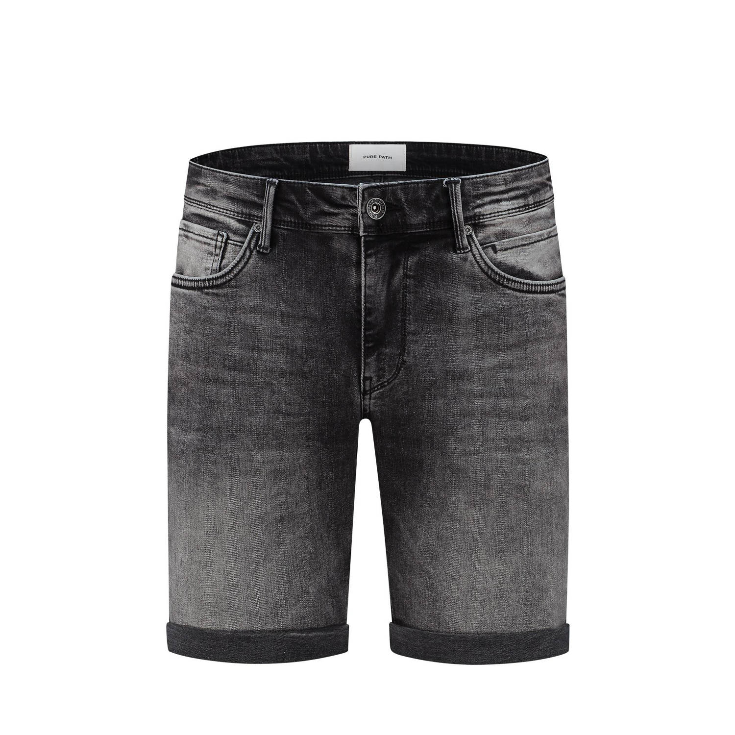 Pure Path skinny short Steve denim dark grey