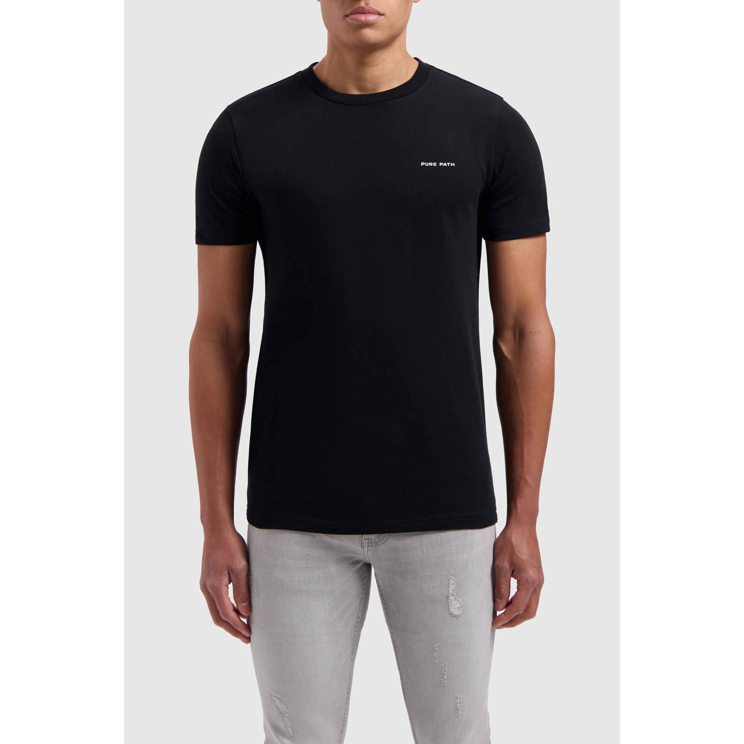 Pure Path T-shirt met backprint zwart
