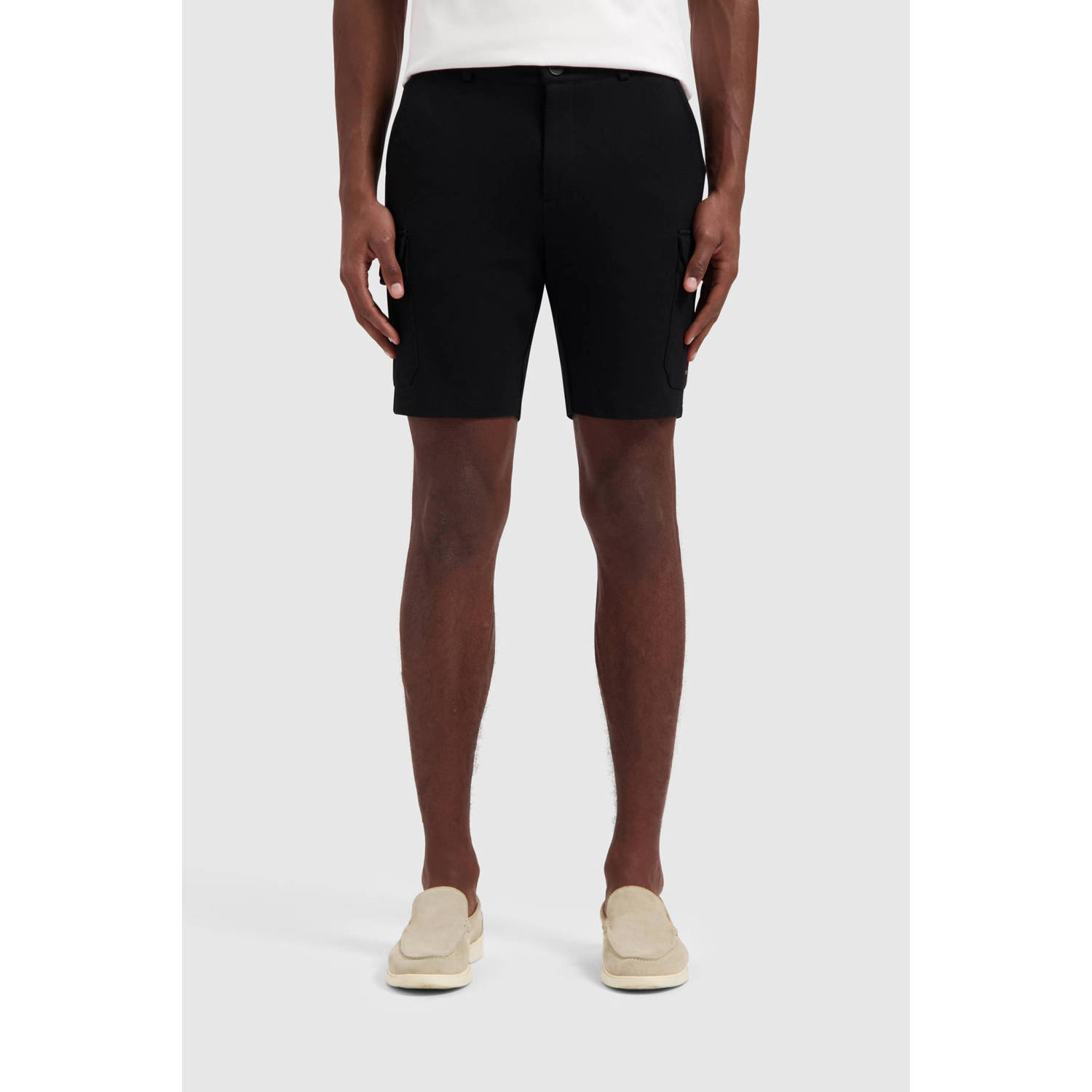 Pure Path regular fit cargo short zwart