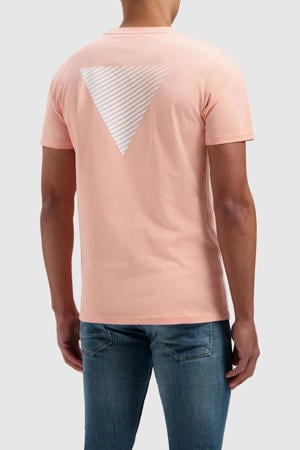 T-shirt met backprint coral