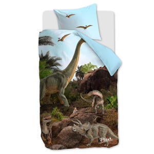 katoenen dekbedovertrek dino 1 persoons (140x200 cm)