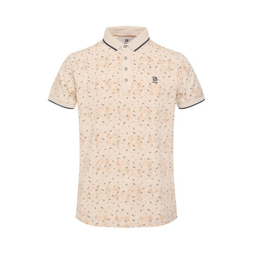 GABBIANO polo met all over print sand