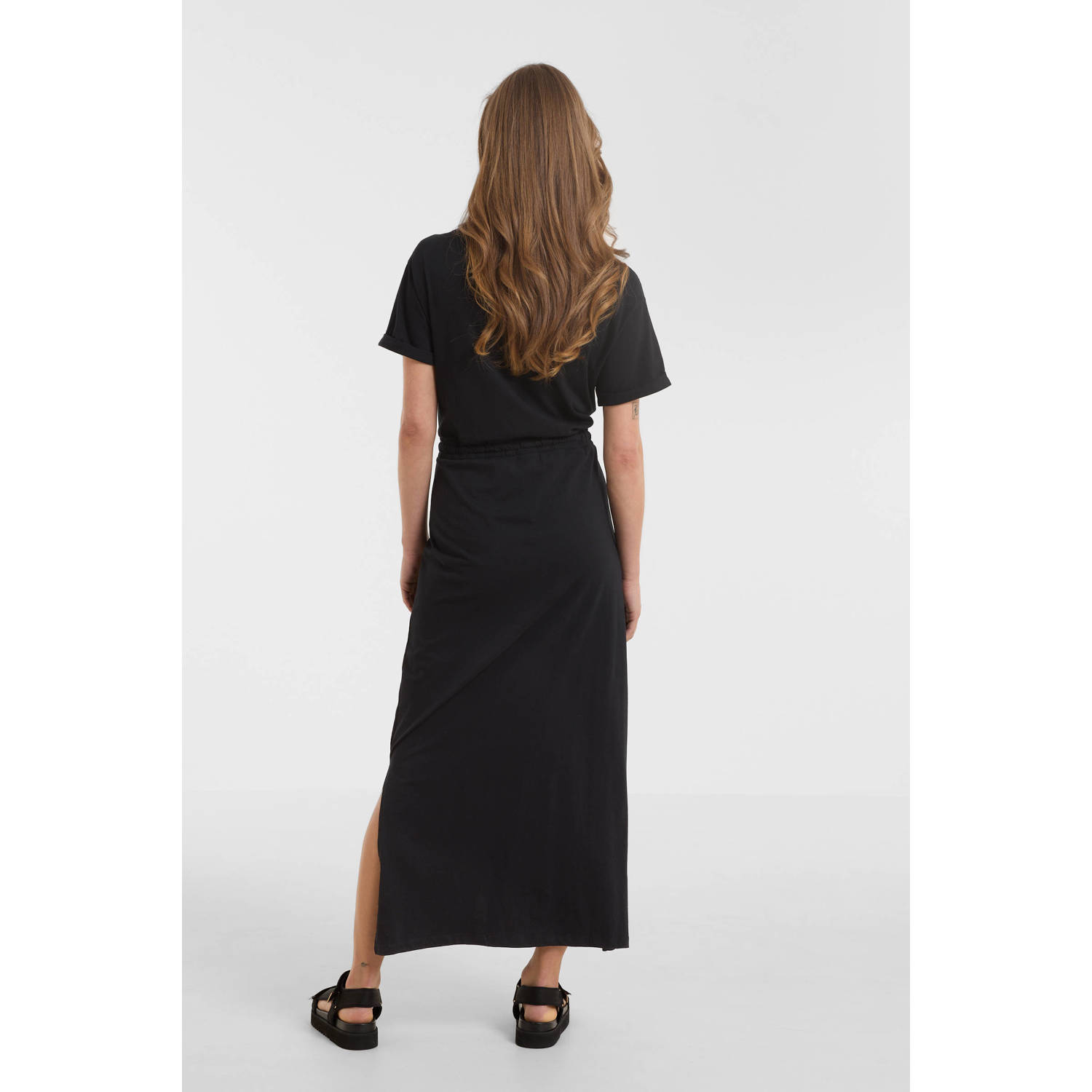 anytime maxi jurk zwart