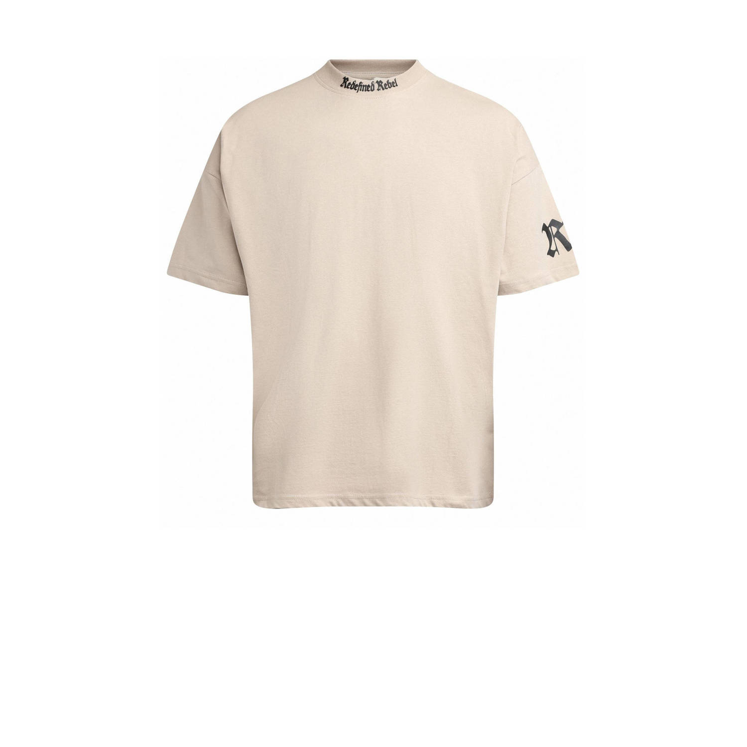 Redefined Rebel T-shirt RROtis Tee met printopdruk dove