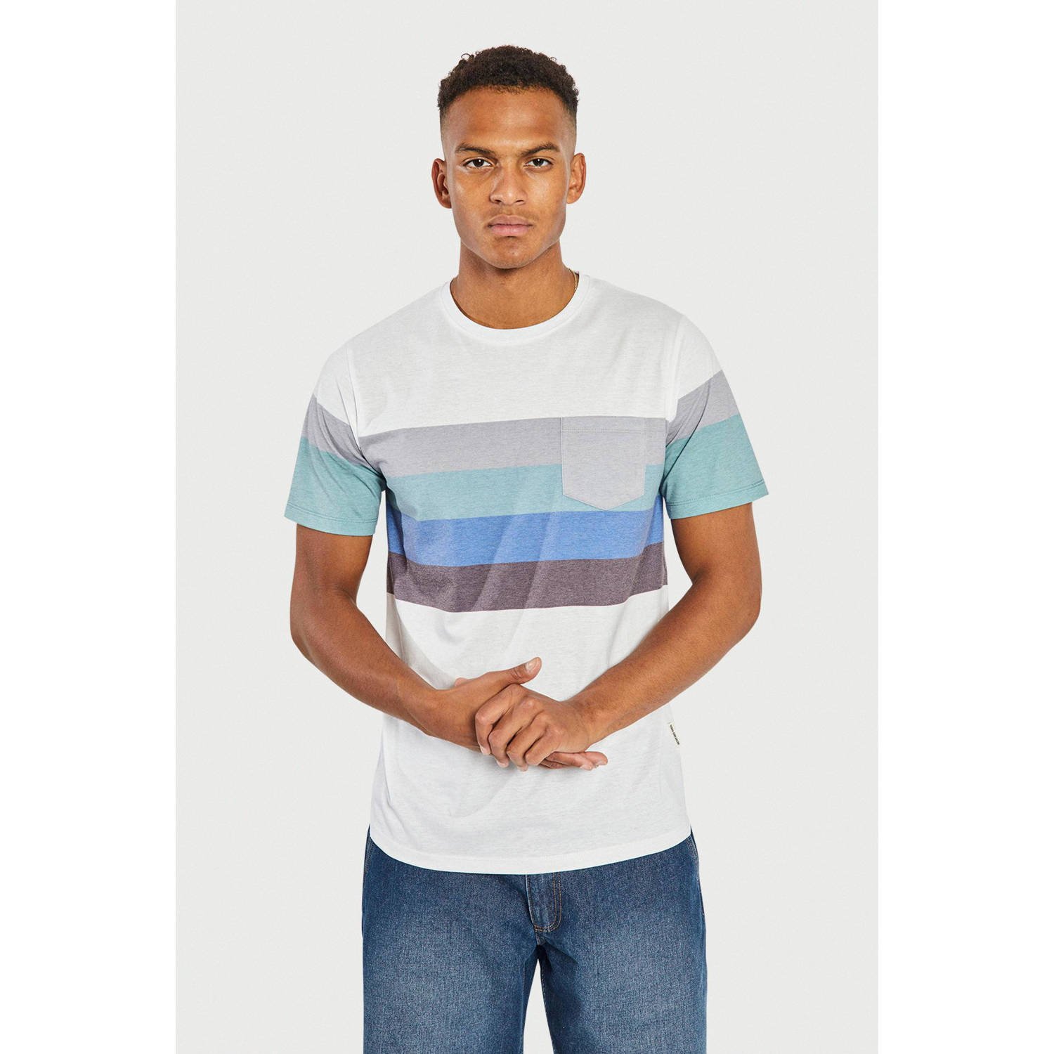 Redefined Rebel gestreept T-shirt RRNoel