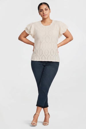 high rise skinny crop jeans donkerblauw