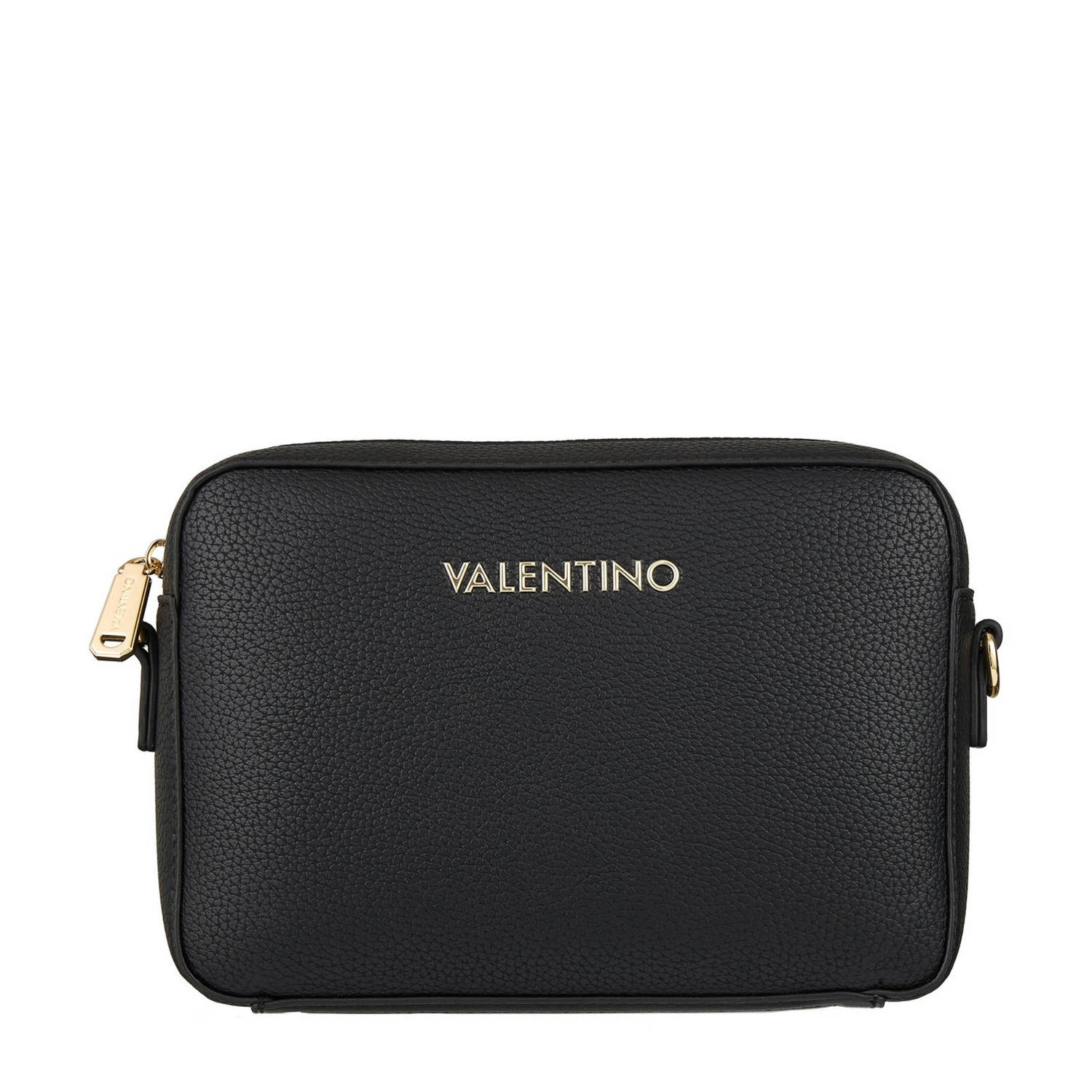 Valentino by Mario Valentino Alexia Camera Tas Zwart Leer Look Black Dames